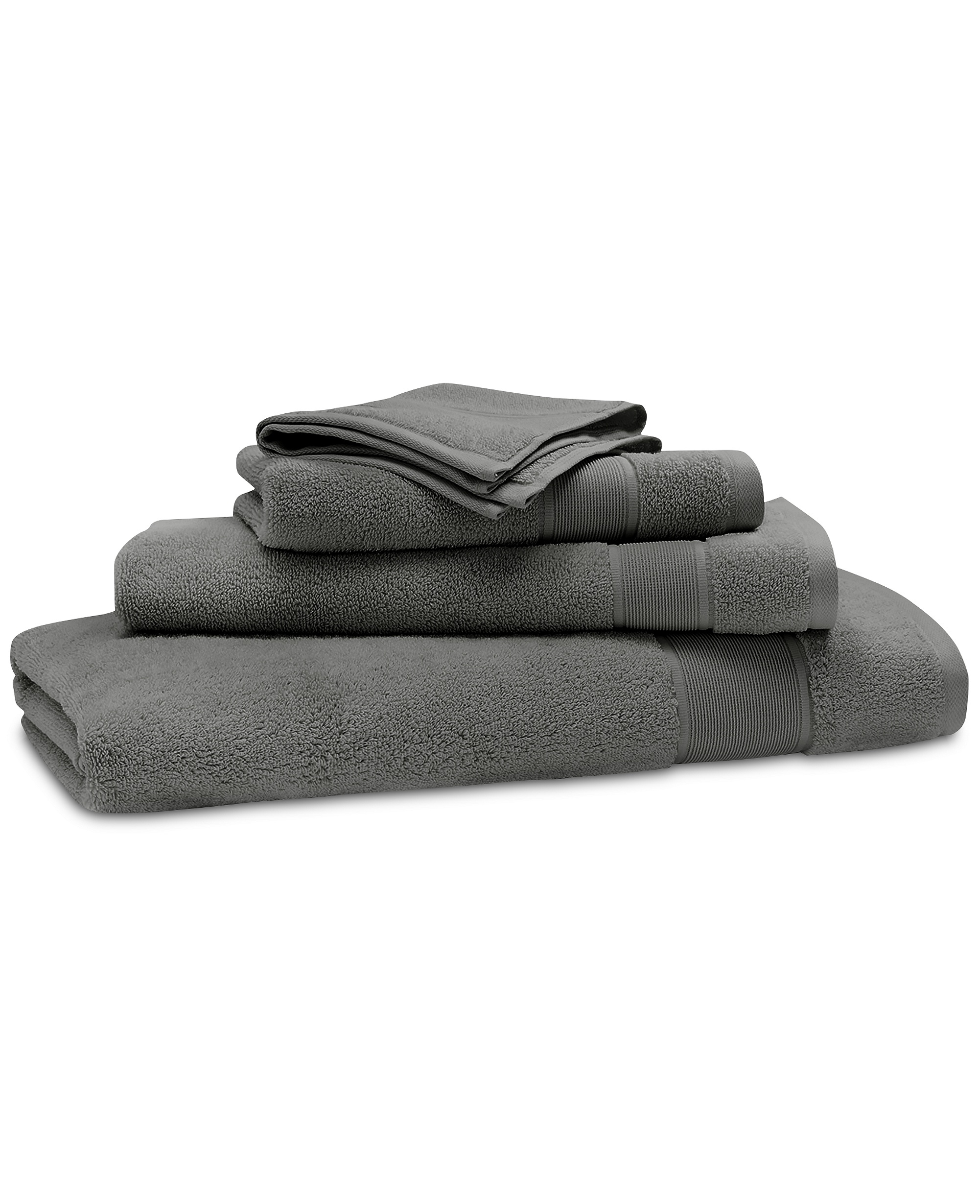 Lauren Ralph Lauren Sanders Solid Antimicrobial Cotton Bath Towel, 30" x 56" - True Charcoal