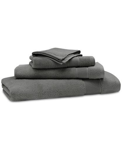 Lauren Ralph Lauren Sanders Solid Antimicrobial Cotton Bath Towel, 30" x 56" - True Charcoal