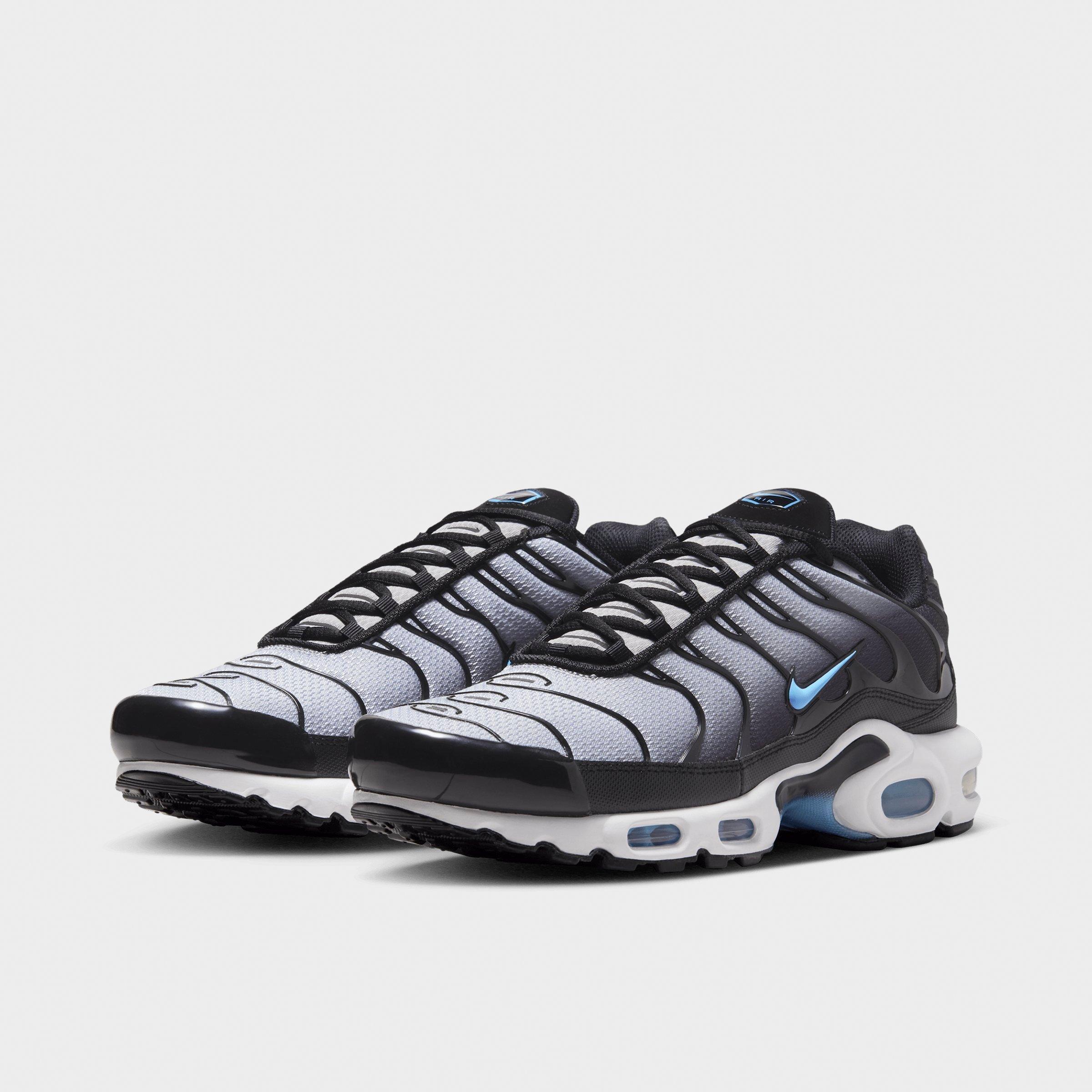 Men's Nithtke Air Max Plus Casual Shoes - Black/Light Smoke Grey/White/Football Blue - Both shoes facing left