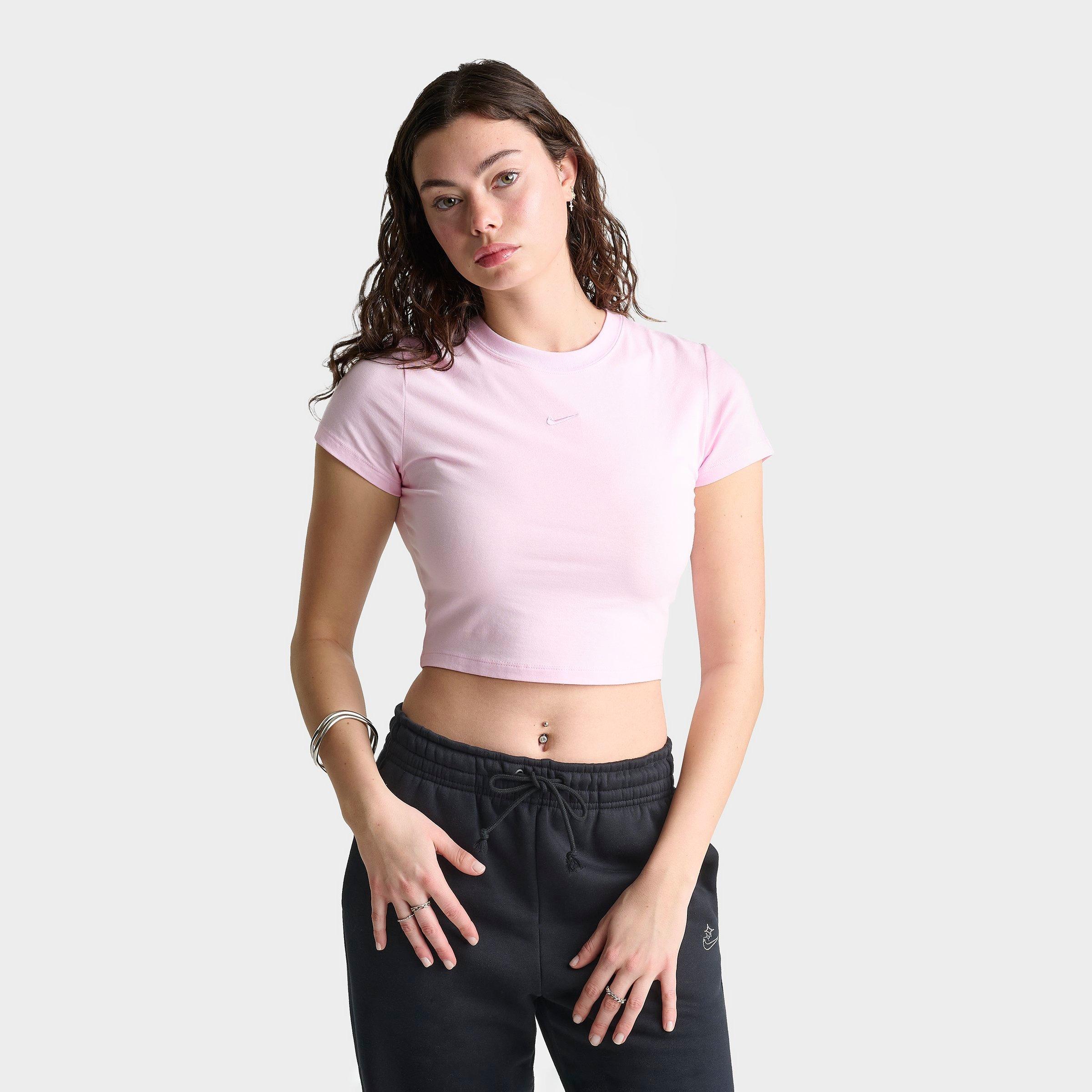 Women's Nithtke Sportswear Chill Knit Cropped T-Shirt - Pink Foam