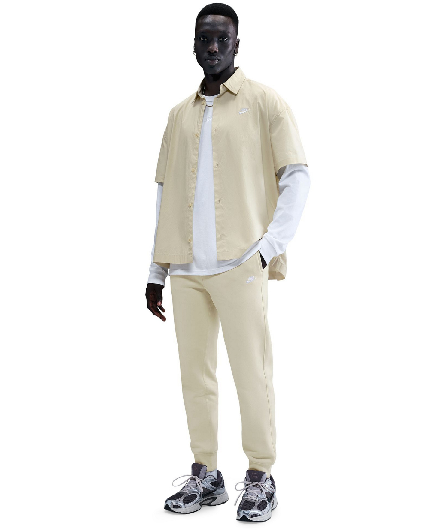 Nike Men's Sportswear Club Drawstring Jogger Pants - Lite Khaki