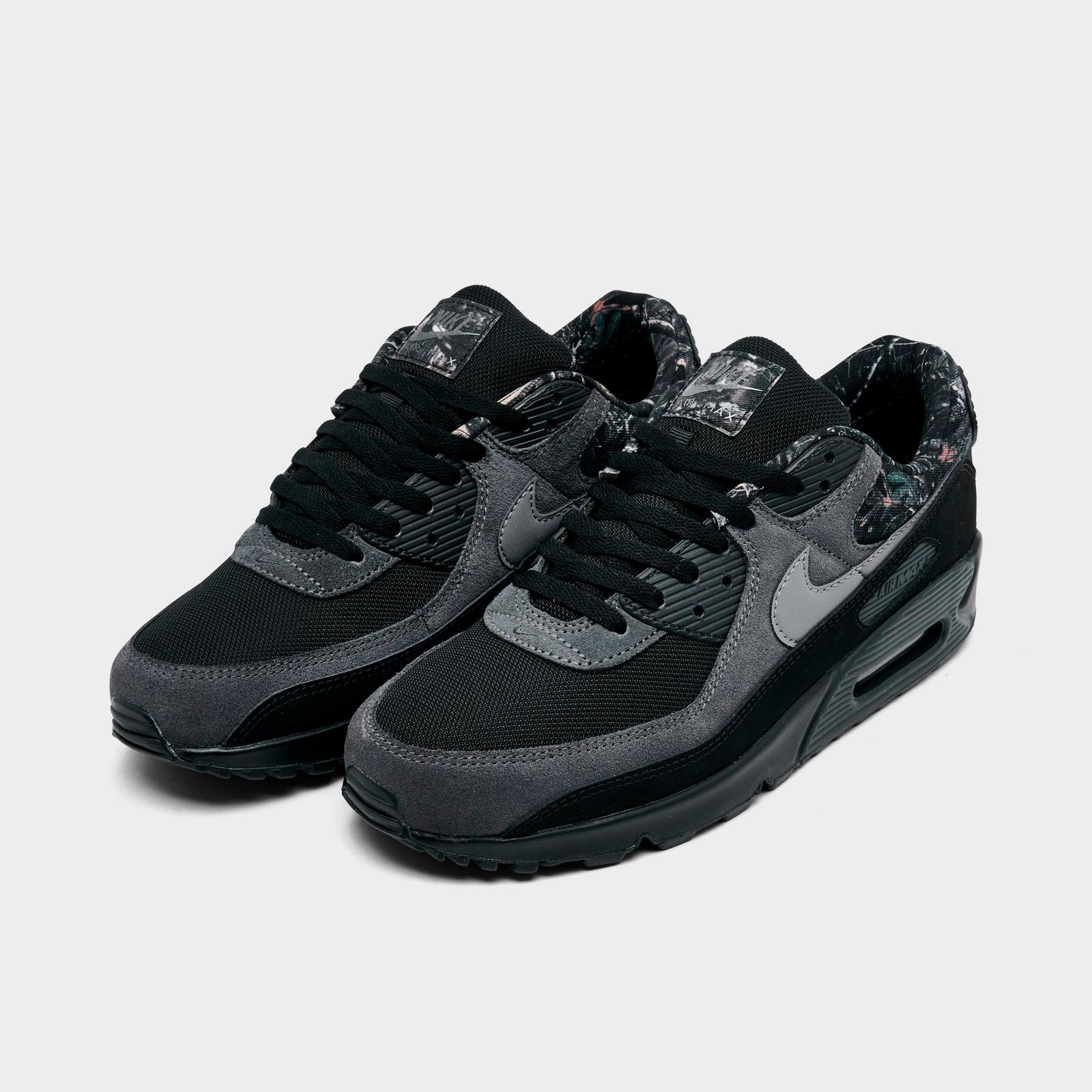 Men's Nike Air Max 90 Casual Shoes - Black/Reflective Silver/Anthracite (IQ0300-001)