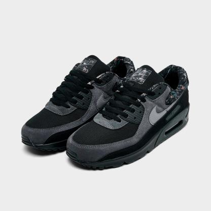 Men's Nike Air Max 90 Casual Shoes - Black/Reflective Silver/Anthracite (IQ0300-001)