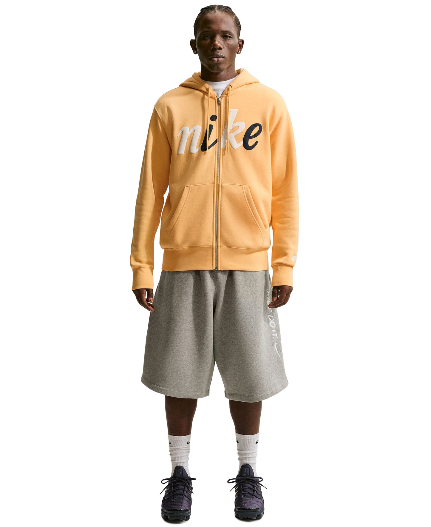 Nike Men's Fleece Full-Zip Sweatshirt - Topaz Gold/ Sail