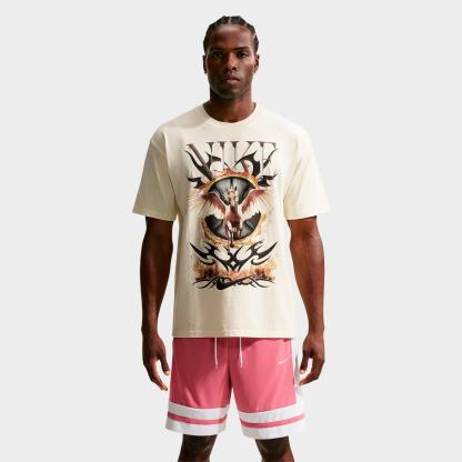 Men's Nike Wings Graphic Basketball T-Shirt - Coconut Milk