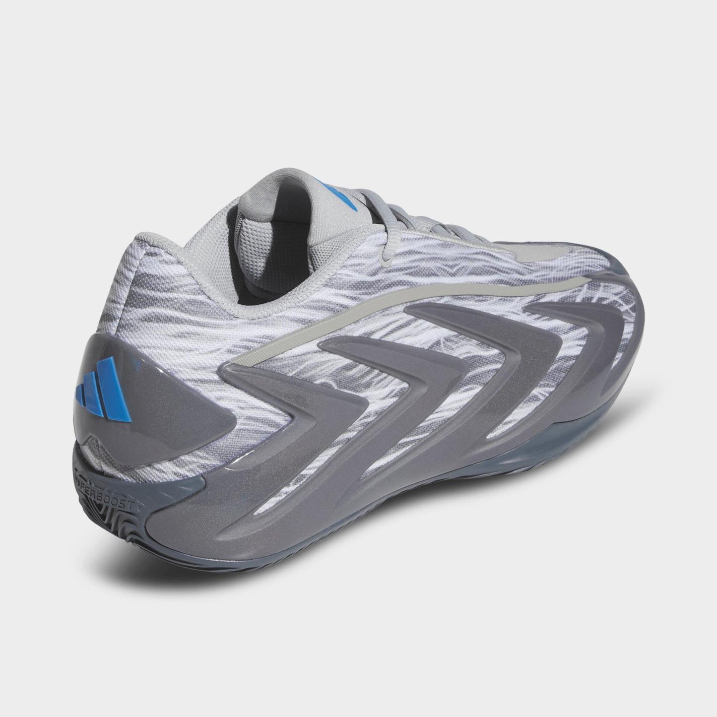 Men's adidas Anthony Edwards 3 Basketball Shoes - Stone/Onix/Night Grey - Back view