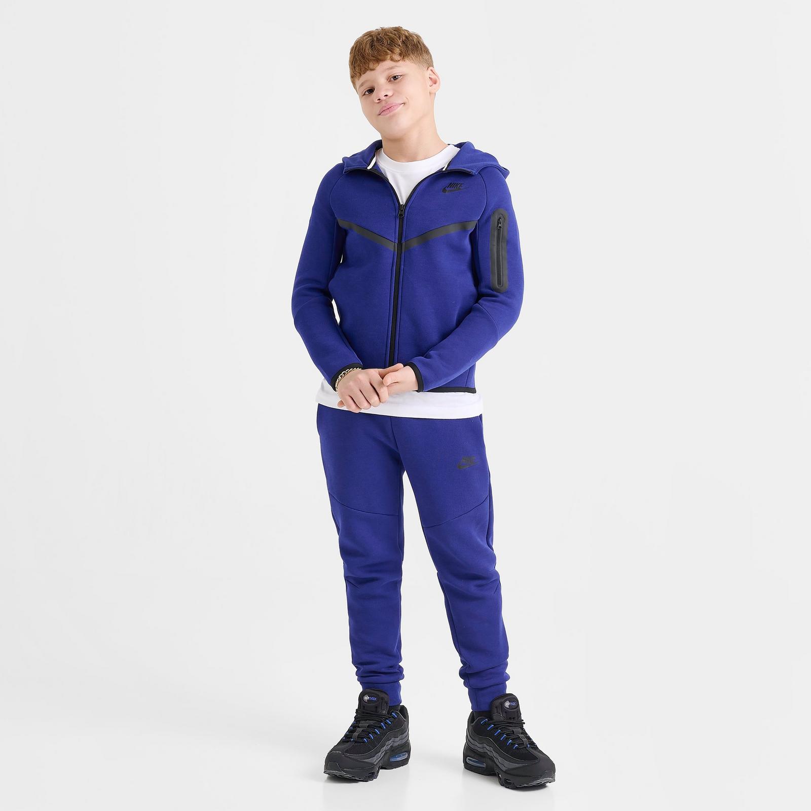 Boys' Big Kids' Nike Sportswear Tech Fleece Full-Zip Hoodie - Royal Blue