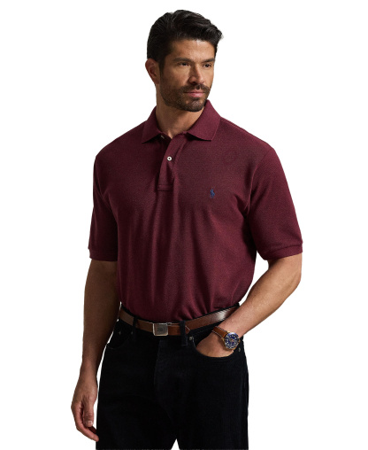 Polo Ralph Lauren Men's Big & Tall Cotton Short-Sleeve Polo Shirt - Spring Wine Heather