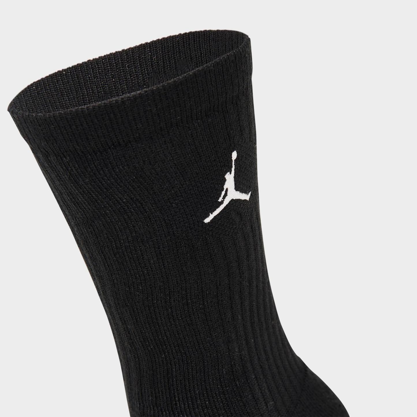 Men's Jordan Everyday Crew Socks (3-Pack) - Black - view 4
