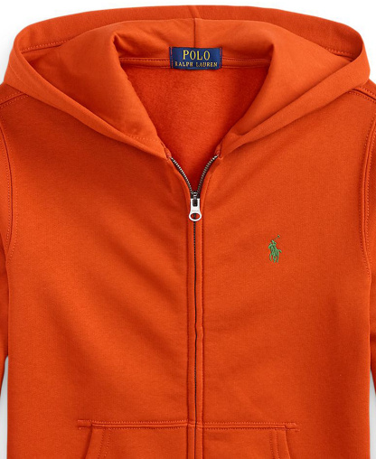 Polo Ralph Lauren Boys' 8-20 Fleece Full-Zip Hoodie - Varsity Orange