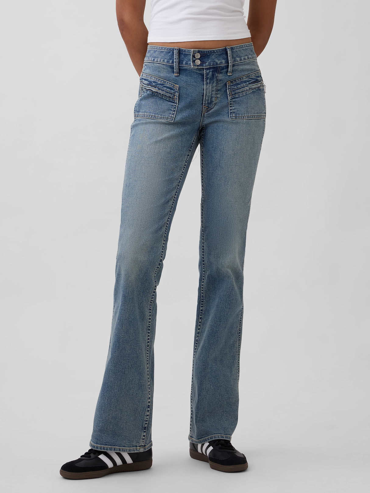 Low Rise Long & Lean Jeans - Medium indigo