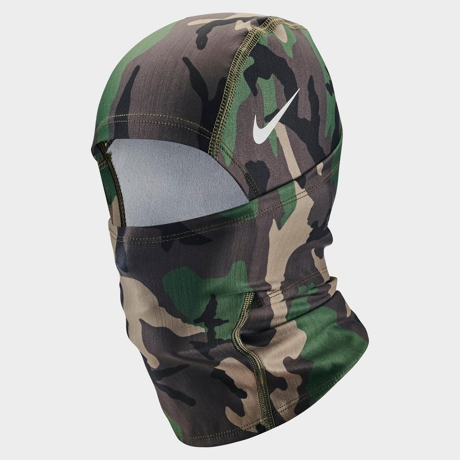Nike Pro Hyperwarm Balaclava Hood - Medium Olive/White