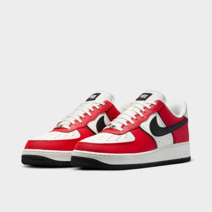 Men's Nithtke Air Force 1 '07 LV8 Sport Casual Shoes - University Red/Black/Sail - Both shoes facing left