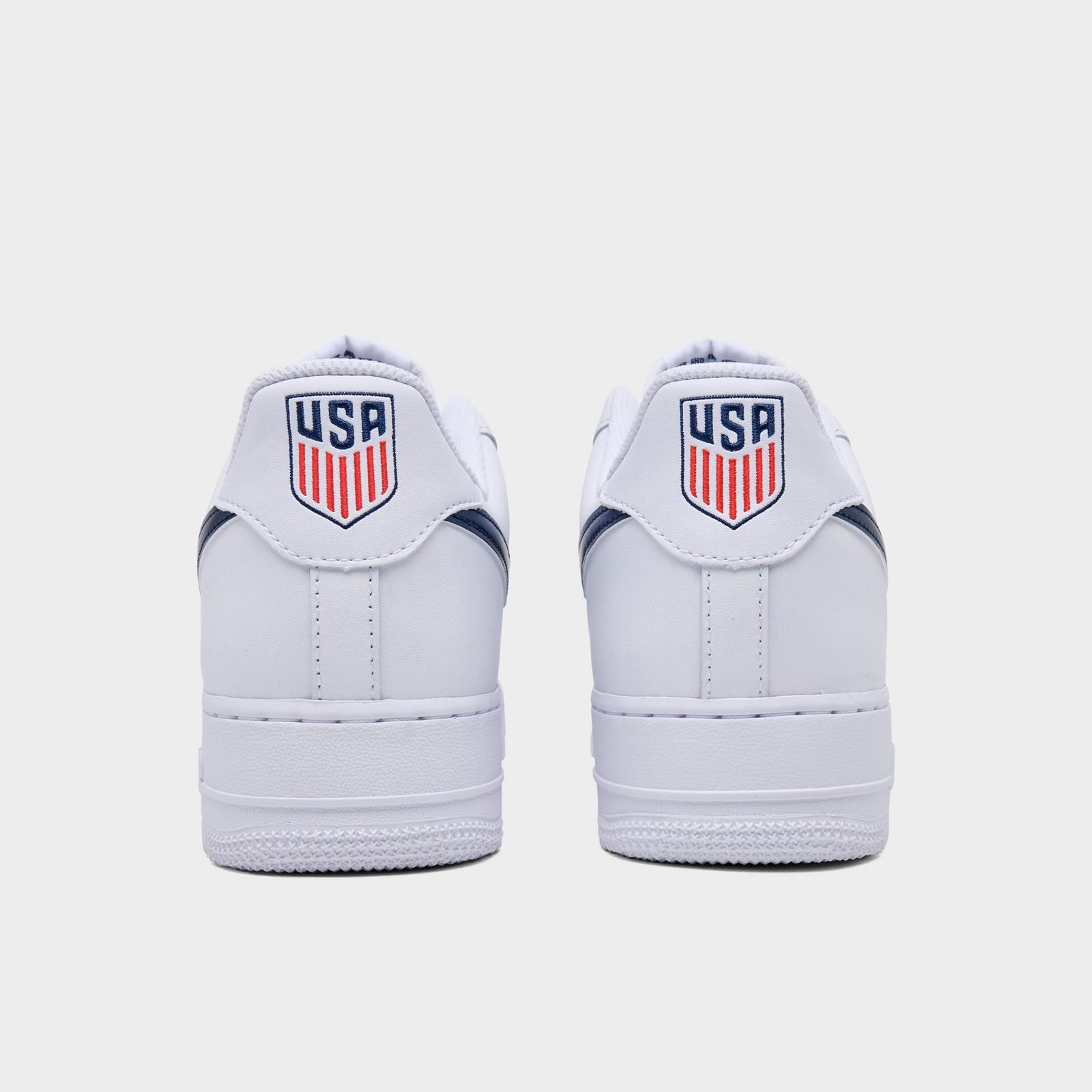 Men's Nike Air Force 1 '07 LV8 SE Team USA Casual Shoes - White/Midnight Navy/University Red