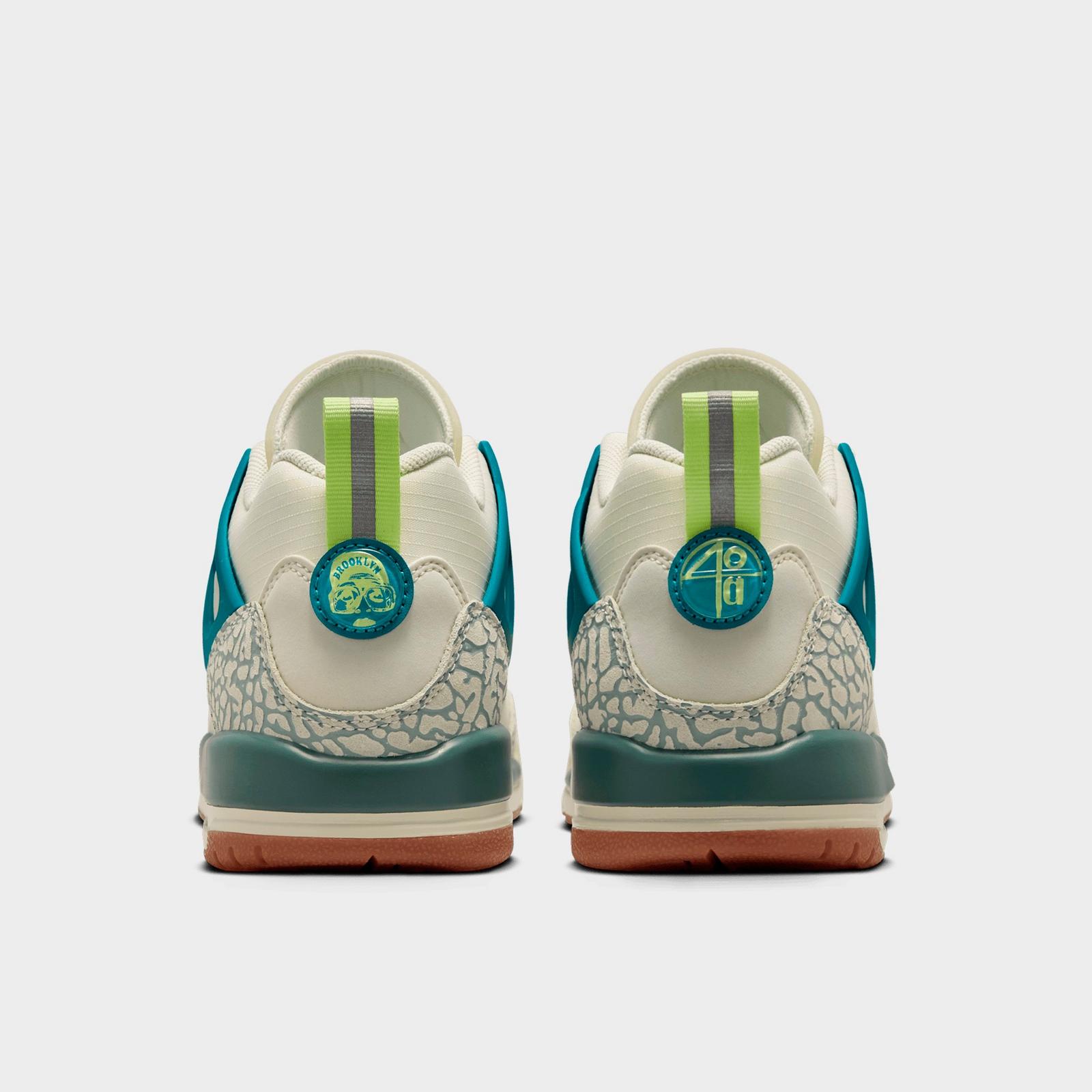 Big Kids' Jordan Spizike Low Casual Shoes - Sea Glass/Dusty Sage/Light Lemon Twist/Green Abyss - Left shoe facing left. Outside of the shoe. - view 4