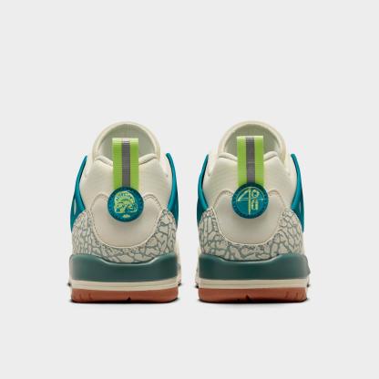 Big Kids' Jordan Spizike Low Casual Shoes - Sea Glass/Dusty Sage/Light Lemon Twist/Green Abyss - Left shoe facing left. Outside of the shoe. - view 4