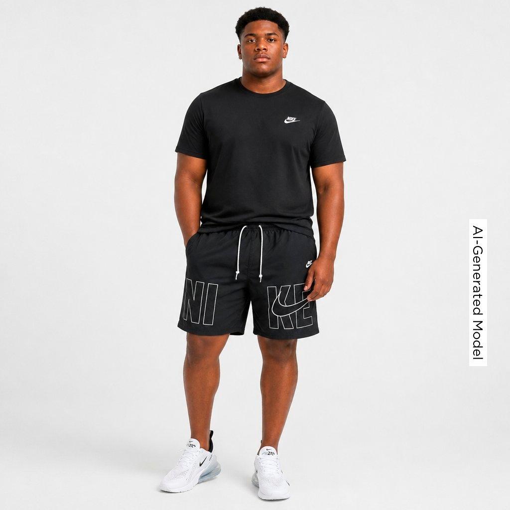 Men's Nithtke Sportswear Club Gel Block Sport Shorts - Black/Pure Platinum