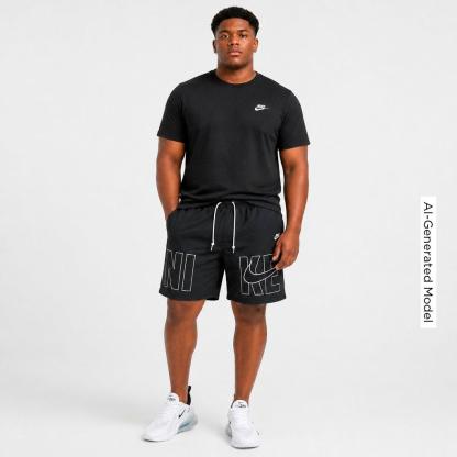 Men's Nithtke Sportswear Club Gel Block Sport Shorts - Black/Pure Platinum