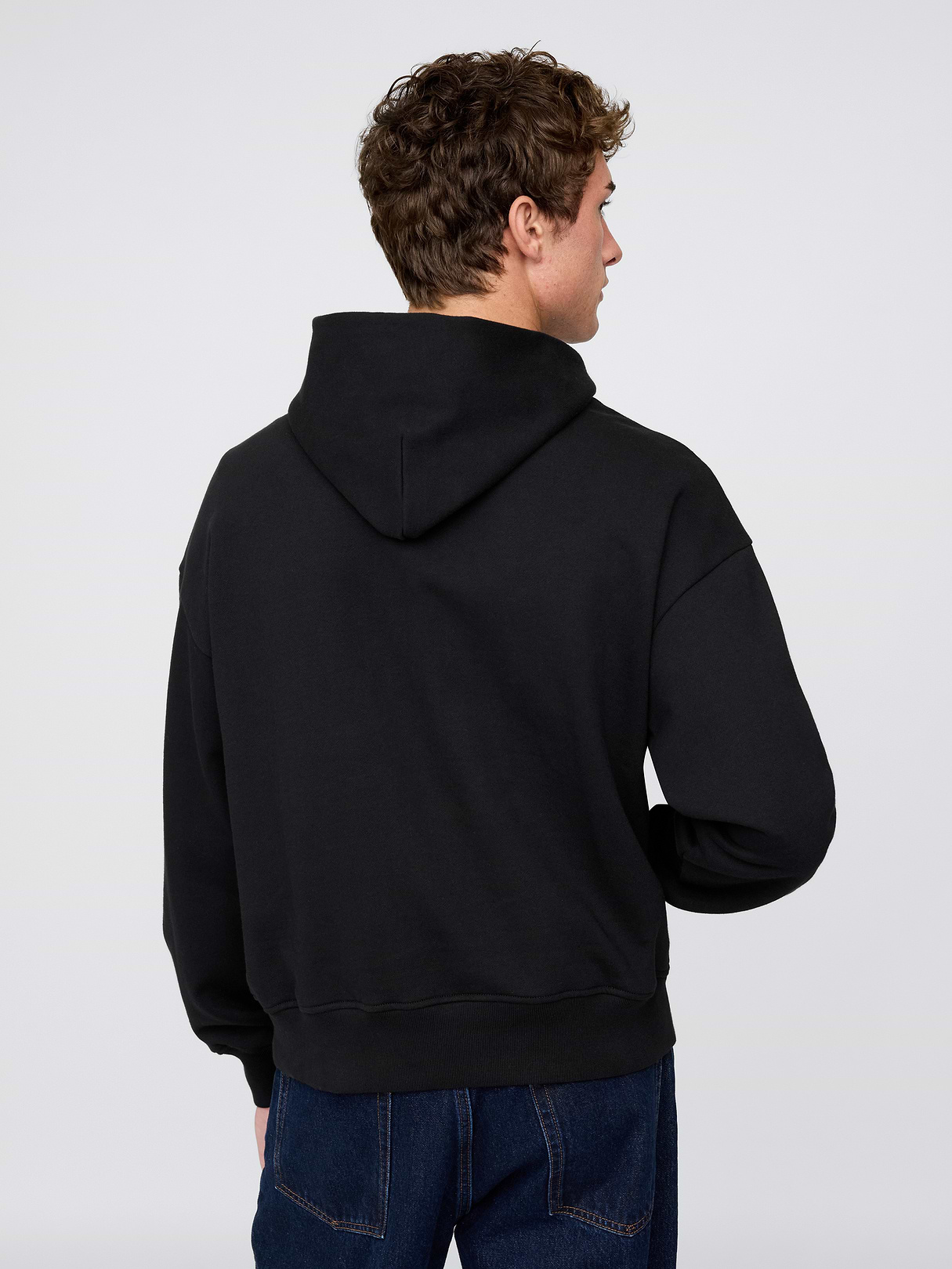 Adult Heavyweight Oversized Hoodie - True black