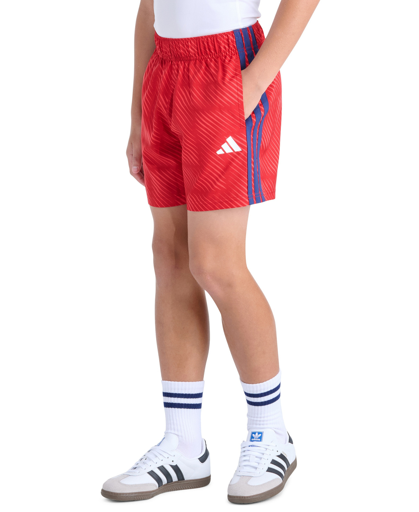 adidas Boys' 8-20 World Soccer Pull-on Shorts - Bright Red