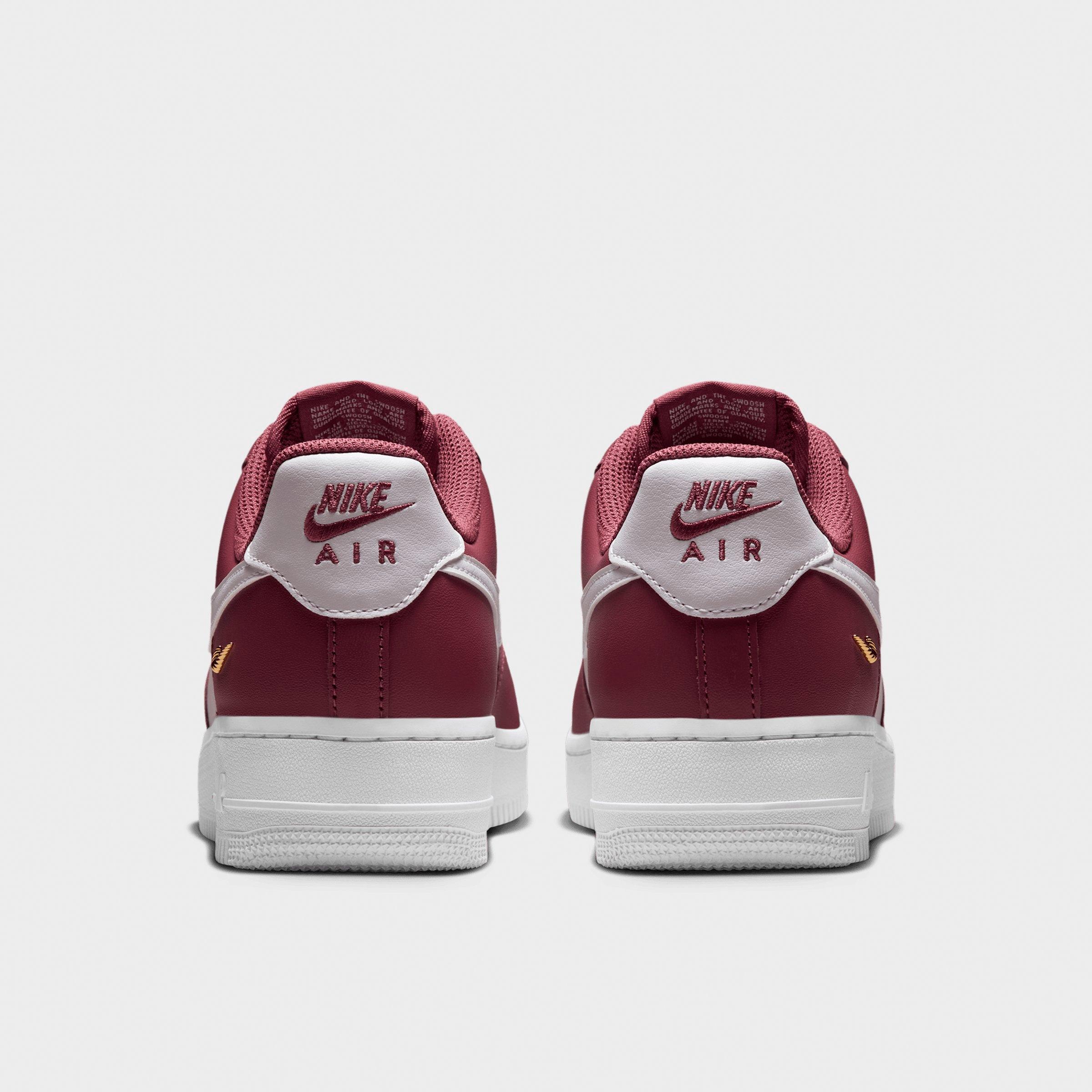 Women's Nithtke Air Force 1 '07 SE Casual Shoes - Pink Smoke/Bleached Lilac/Metallic Gold/White - Back view
