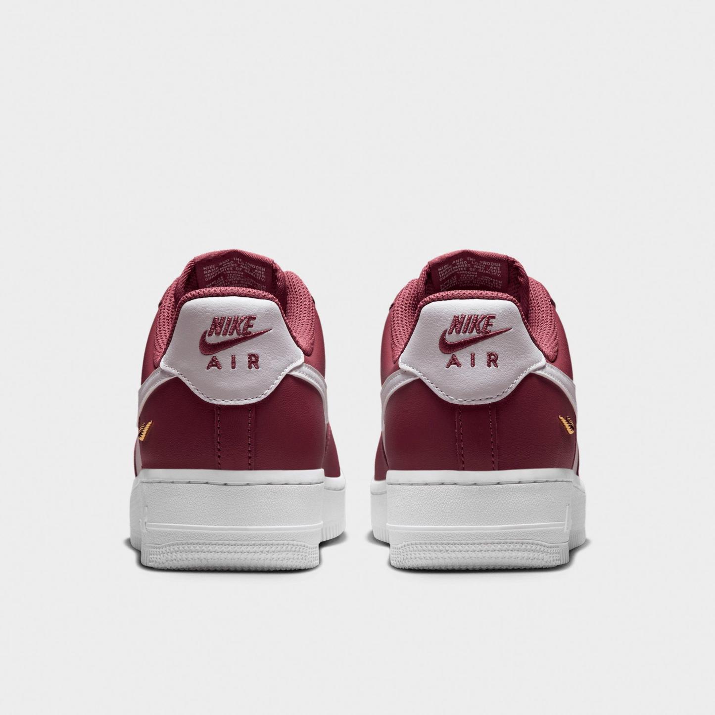 Women's Nithtke Air Force 1 '07 SE Casual Shoes - Pink Smoke/Bleached Lilac/Metallic Gold/White - Back view