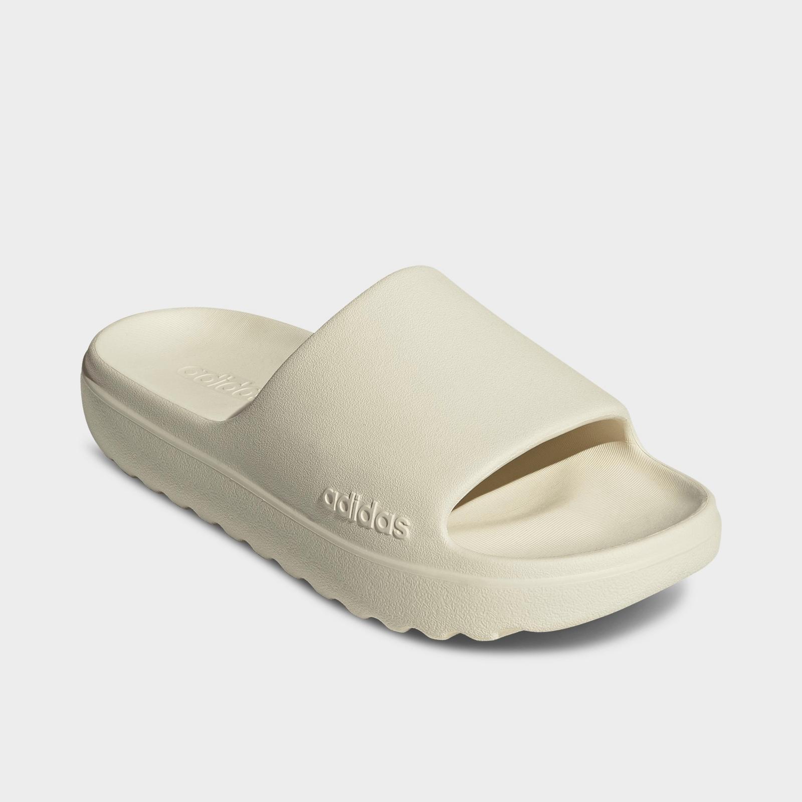Men's adidas adilette Lumia Slide Sandals - Wonder White/Wonder White/Wonder White - view 2