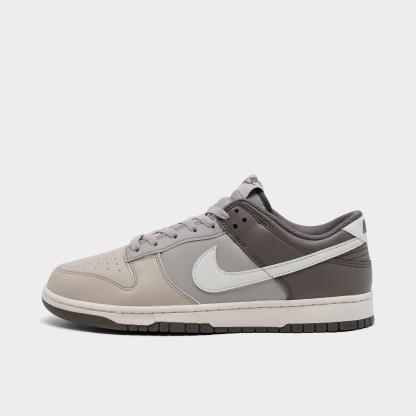 Men's Nithtke Dunk Low Retro Casual Shoes - Part 4 - College Grey/Cream II/Phantom/Cave Stone - Left shoe facing left. Outside of the shoe.