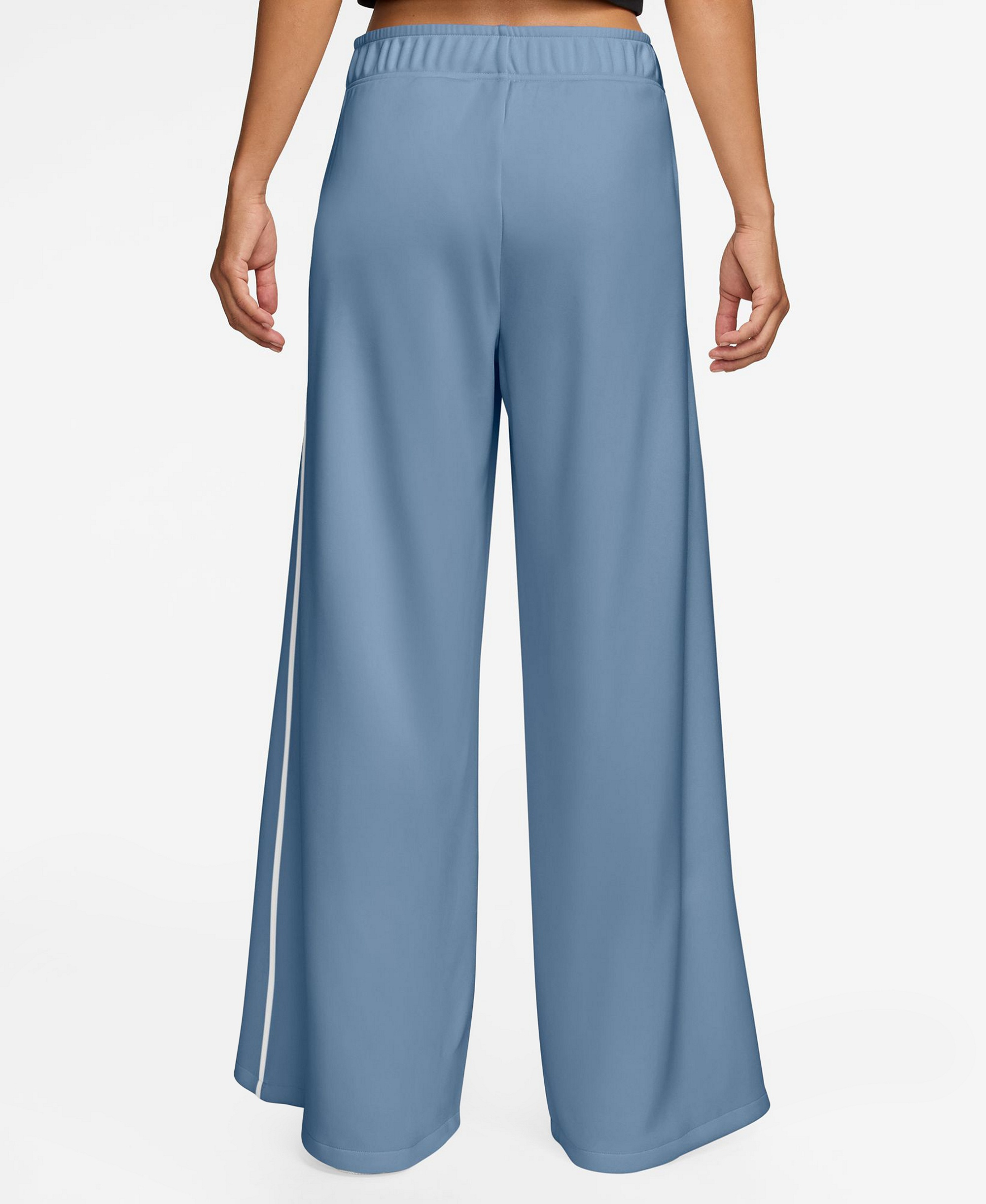 Nike Women's Sportswear Mid-Rise Wide-Leg Track Pants - Work Blue/White/Sail