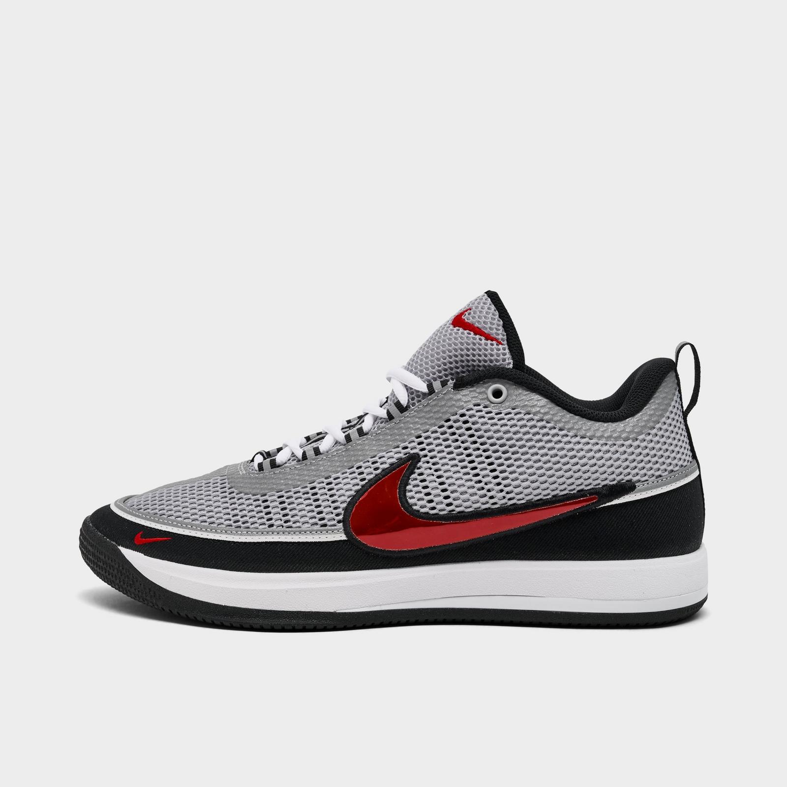 Men's Nike Book 2 SE Denim Basketball Shoes - Metallic Silver/Sport Red/Black/White