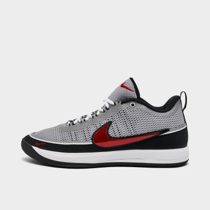 Men's Nike Book 2 SE Denim Basketball Shoes - Metallic Silver/Sport Red/Black/White
