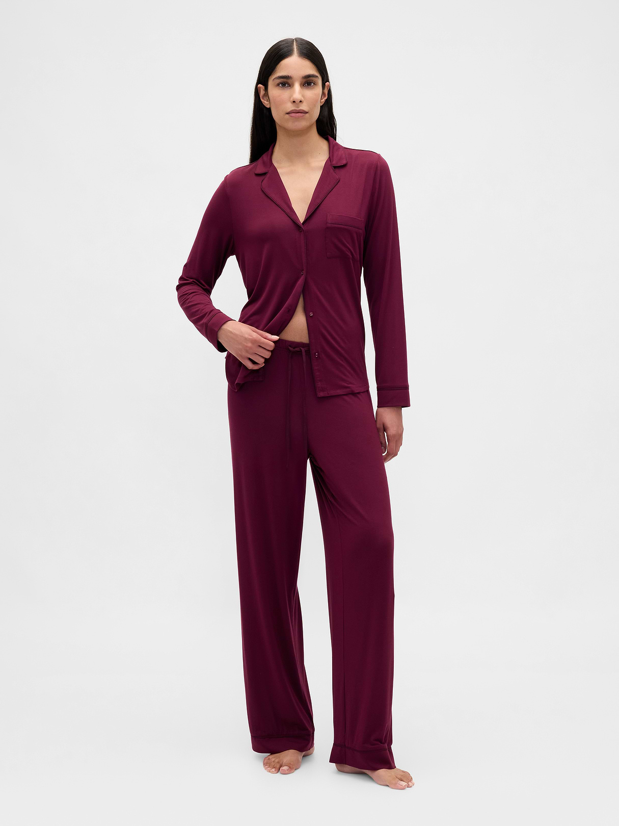 SoftMade Modal PJ Top - Tuscan red
