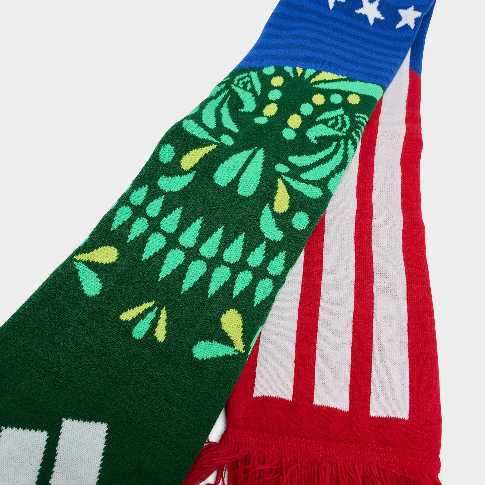 adidas FIFA World Cup 26 Host Nations Scarf - Power Red/Amazon Green/Royal Blue - view 4