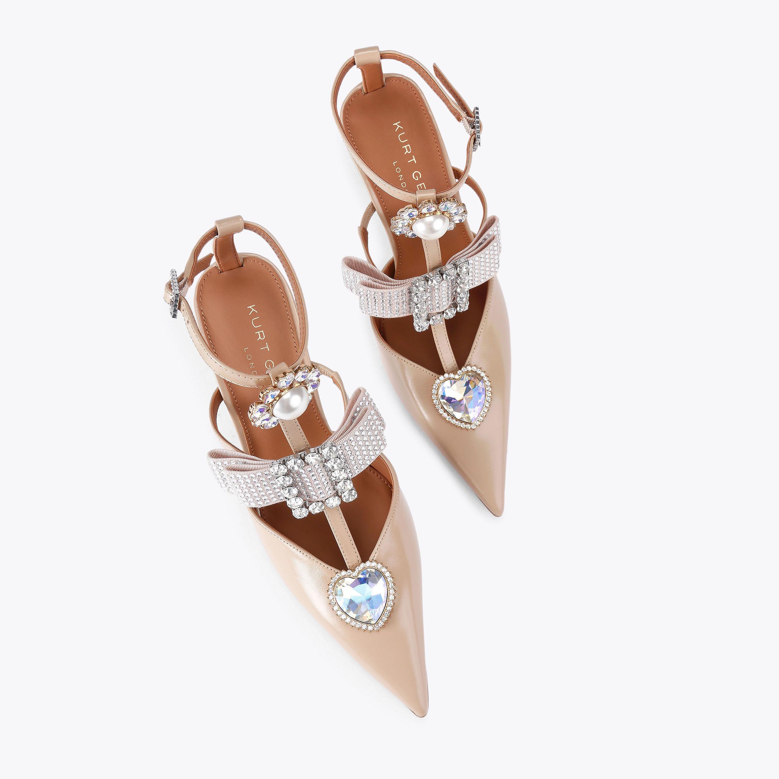 Kurt Geiger London Bow Point Gladiator Court - Beige - view 3