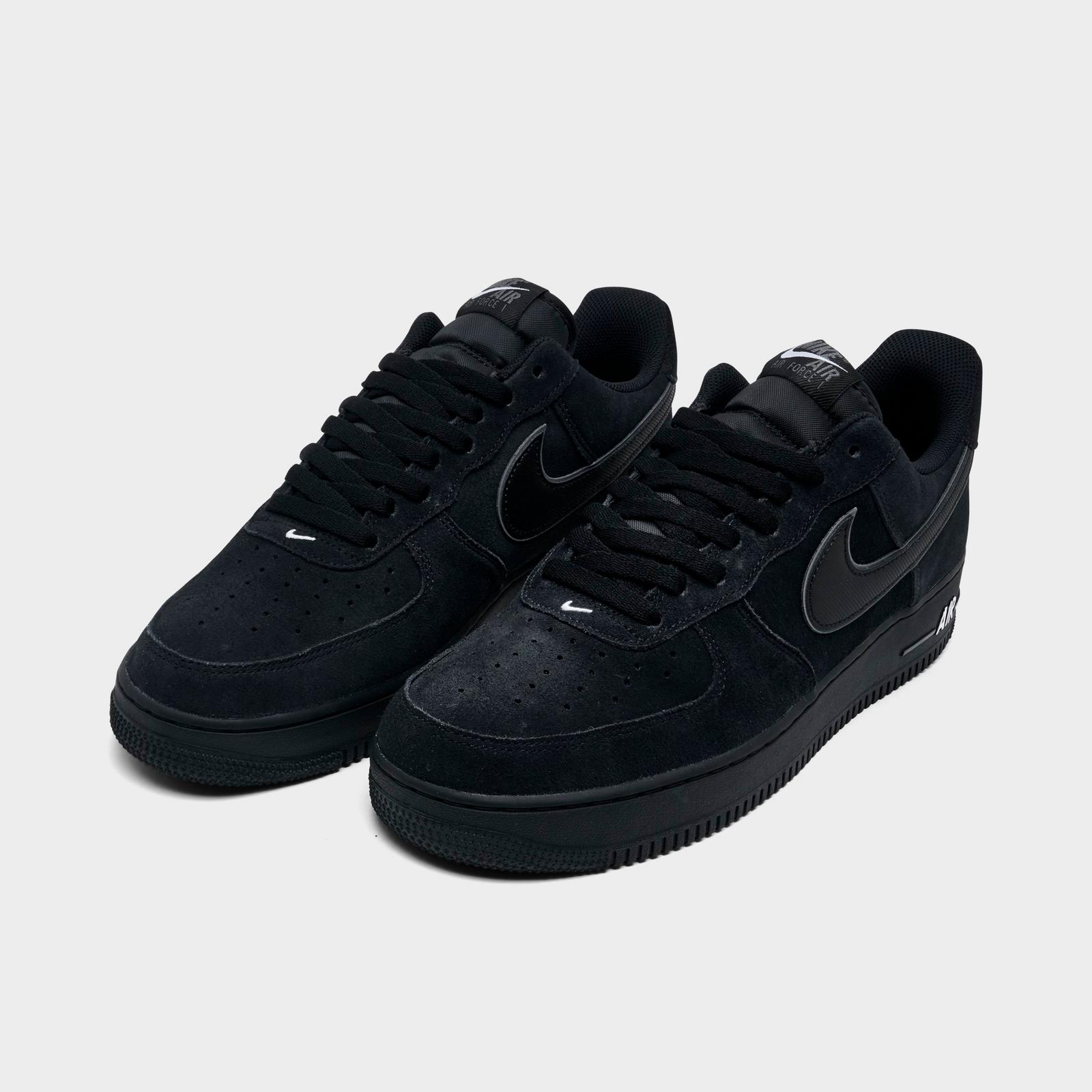 Men's Nike Air Force 1 '07 LV8 Casual Shoes - Black/Black/Iron Grey/White