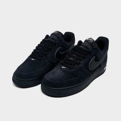 Men's Nike Air Force 1 '07 LV8 Casual Shoes - Black/Black/Iron Grey/White