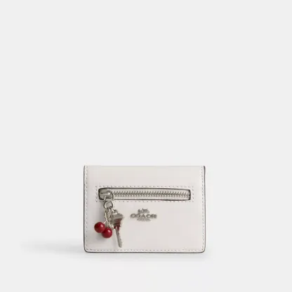 Card Case With Charms - Silver/Chalk