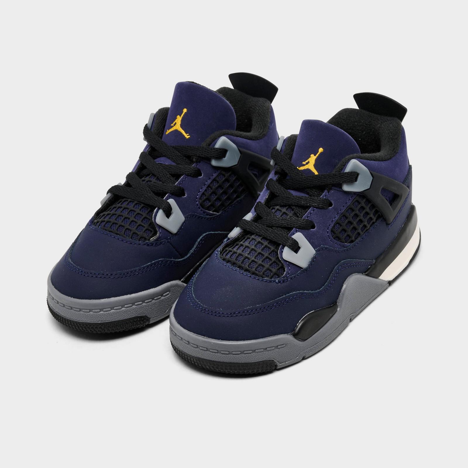 Kids' Toddler Air Jordan Retro 4 Basketball Shoes - Imperial Purple/Multi-Color/Multi-Color - view 2