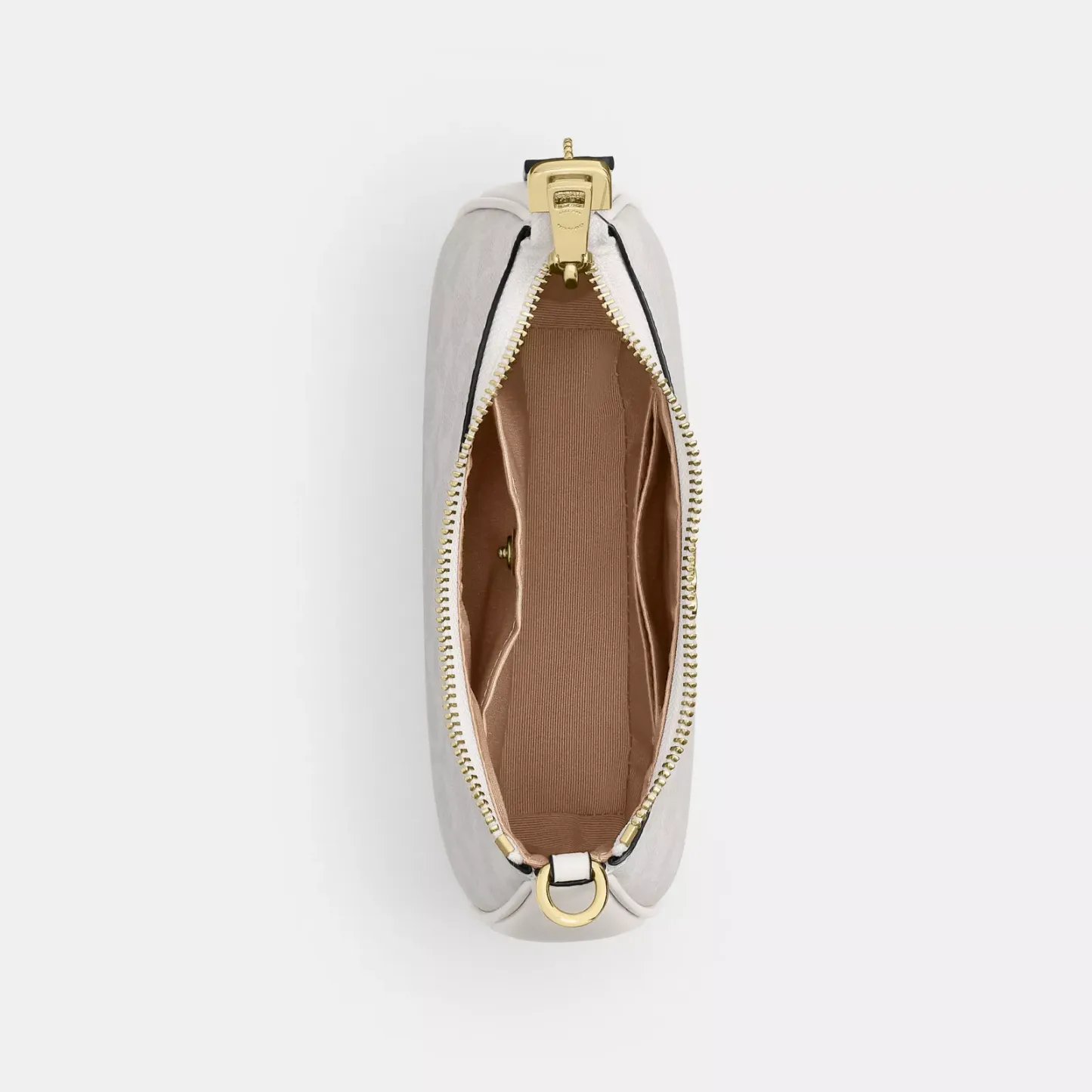 Teri Mini Crossbody Bag In Signature Canvas - Gold/White/Chalk - view 4