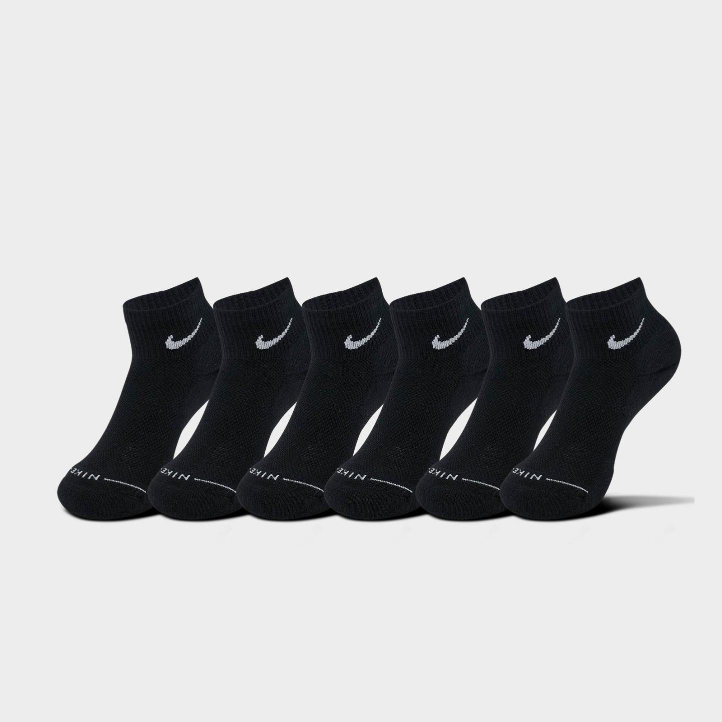 Nike Everyday Elevated Ankle Socks (6-Pack) - Black/White