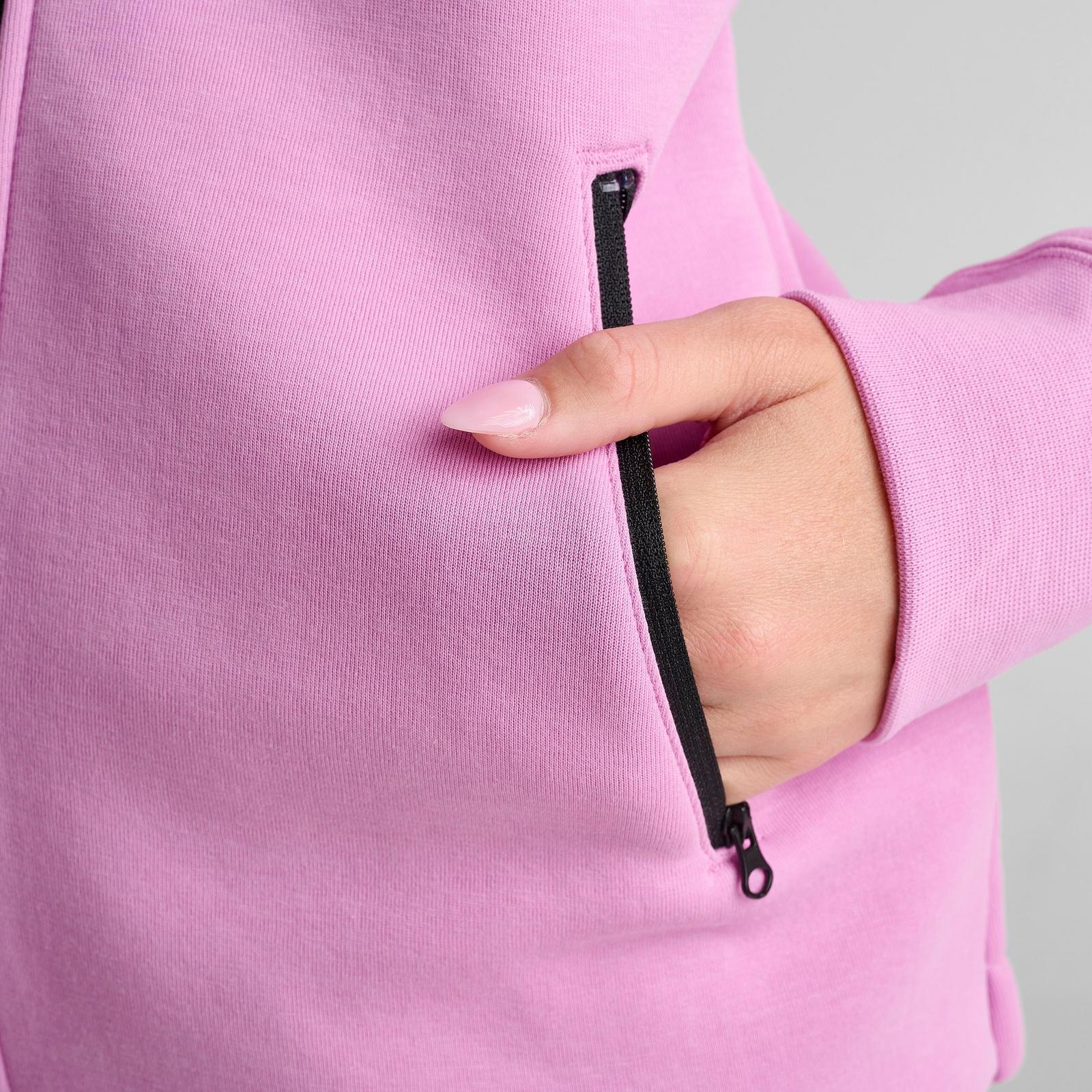 Women's Nike Sportswear Tech Fleece Windrunner Full-Zip Hoodie - Light Magenta/Black
