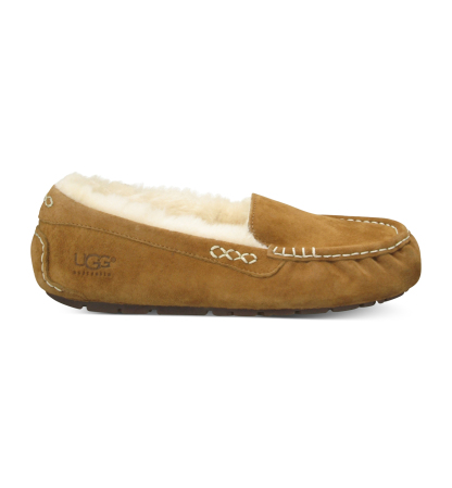 UGG® Women's Ansley Slip On Moccasin Slippers - Chestnut