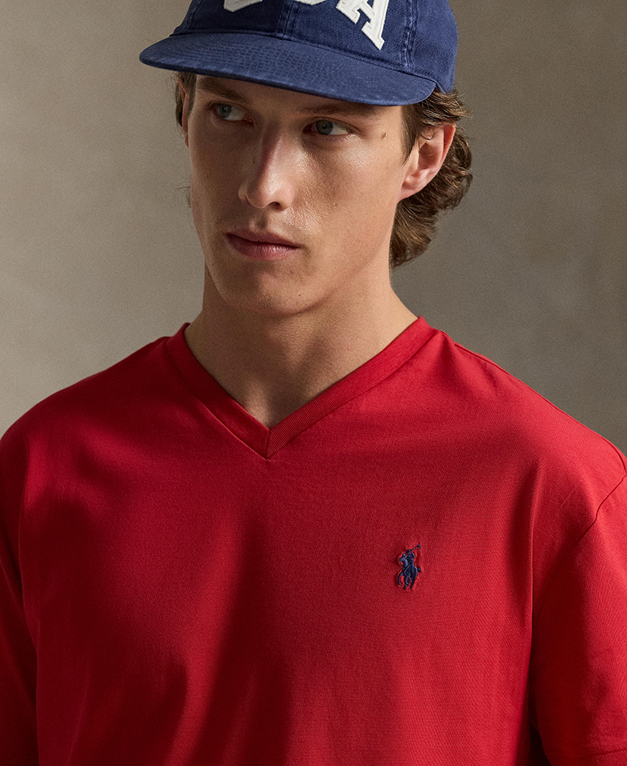 Polo Ralph Lauren Men's Classic-Fit V-Neck T-Shirt - Red