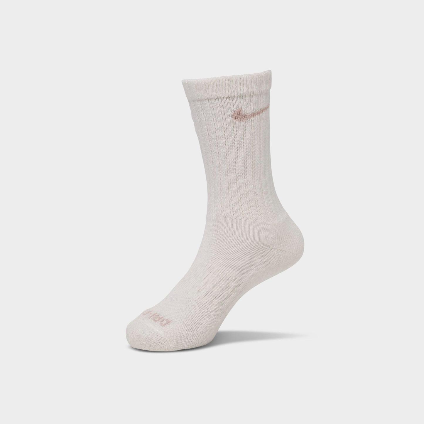 Little Kids' Nithtke Dri-Fit Crew Socks (6-Pack) - Sail/Olive/Pink