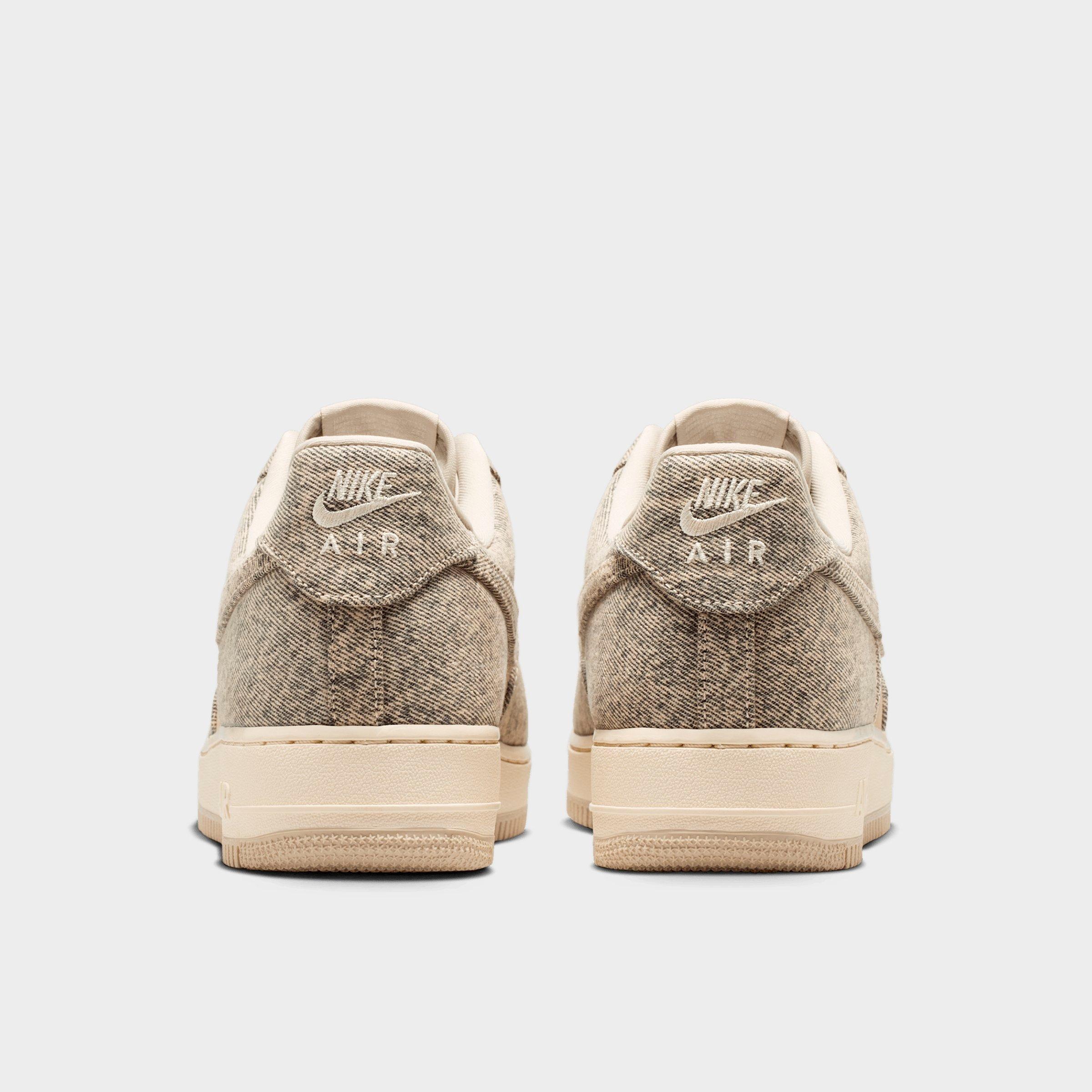 Men's Nithtke Air Force 1 '07 LV8 Casual Shoes - Part 1 - Desert Khaki/Light Khaki/Metallic Silver/Desert Khaki - Back view