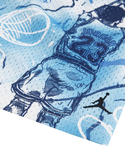 Jordan Boys' 8-20 Notebook Doodle Printed Shorts - Blue