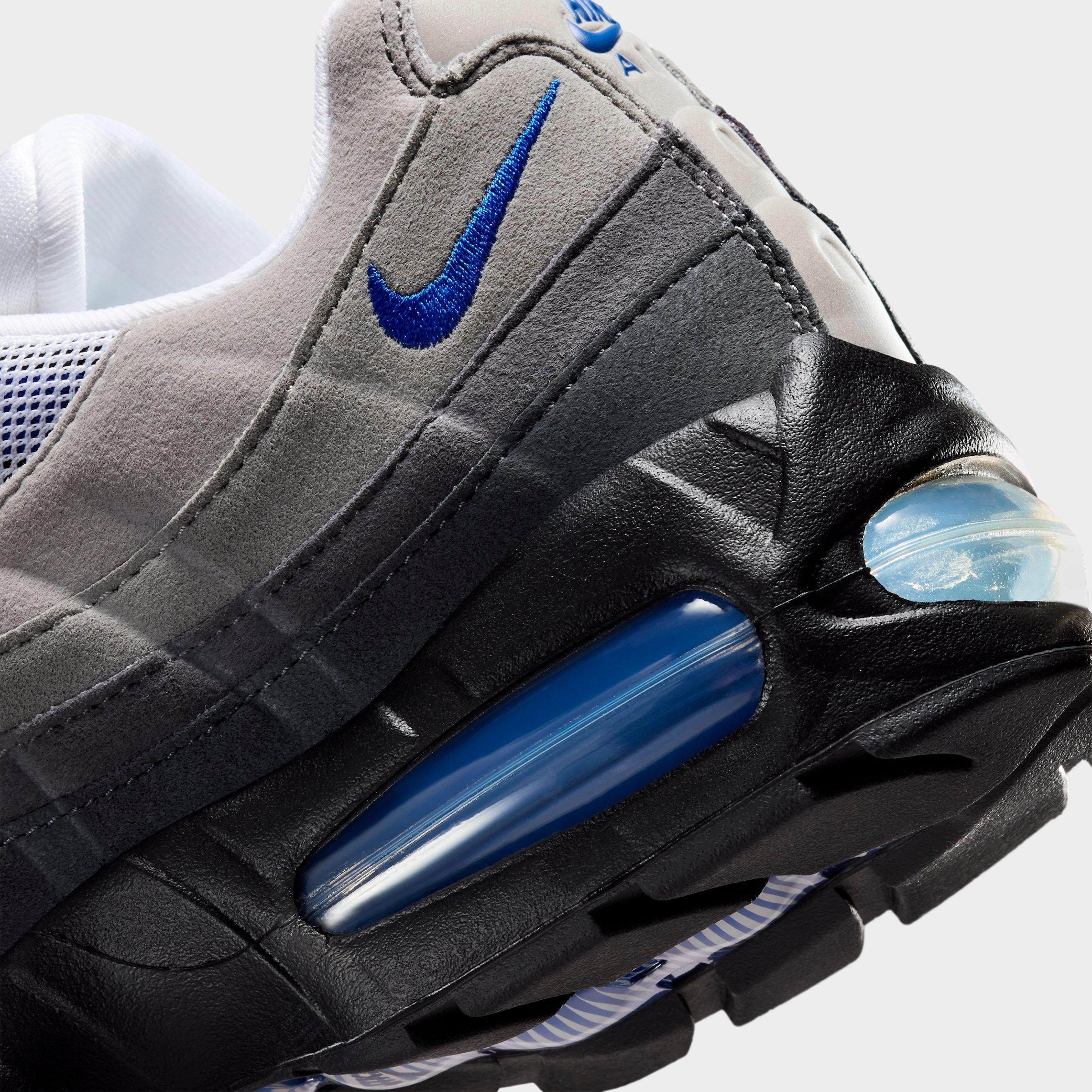 Women's Nithtke Air Max 95 Big Bubble Casual Shoes - Part 1 - Black/White/Medium Grey/Old Royal - Detail shot