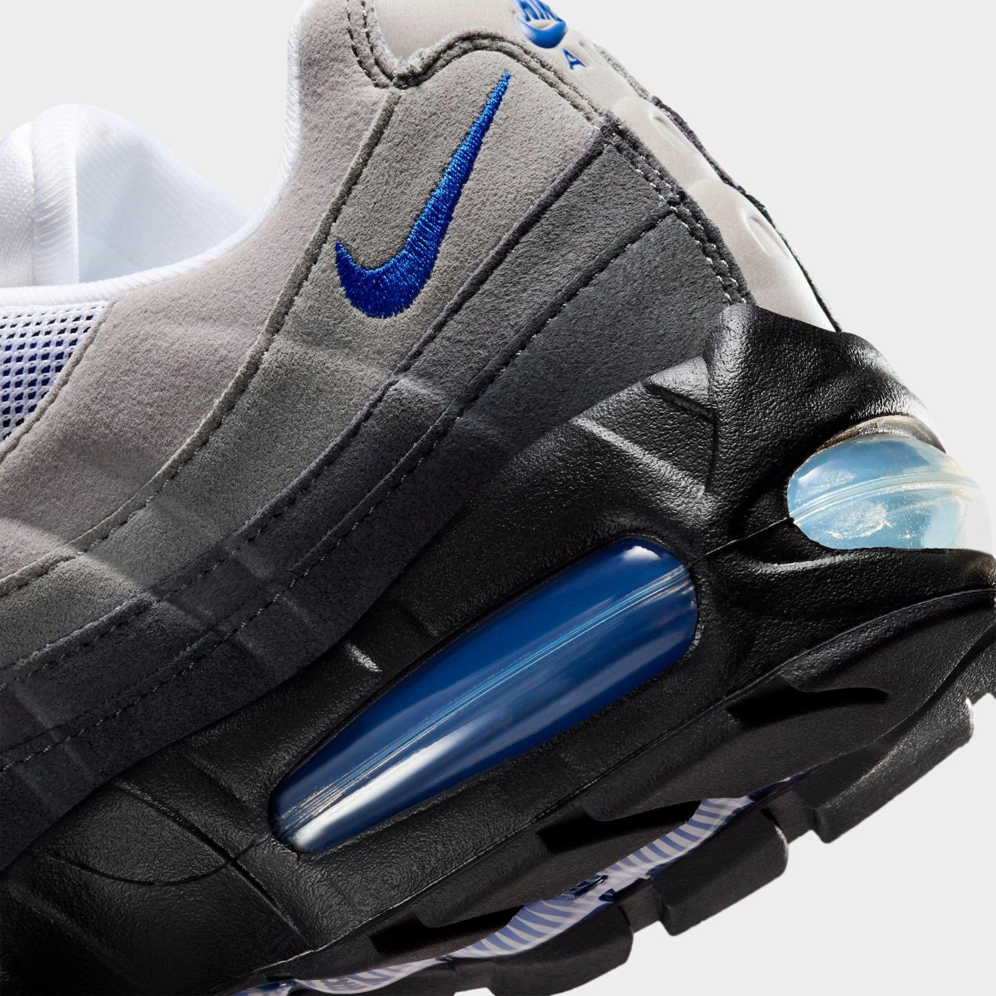 Women's Nithtke Air Max 95 Big Bubble Casual Shoes - Part 1 - Black/White/Medium Grey/Old Royal - Detail shot