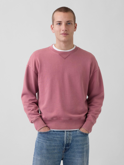 Adult Heavyweight French Terry Oversized Sweatshirt - painted rose