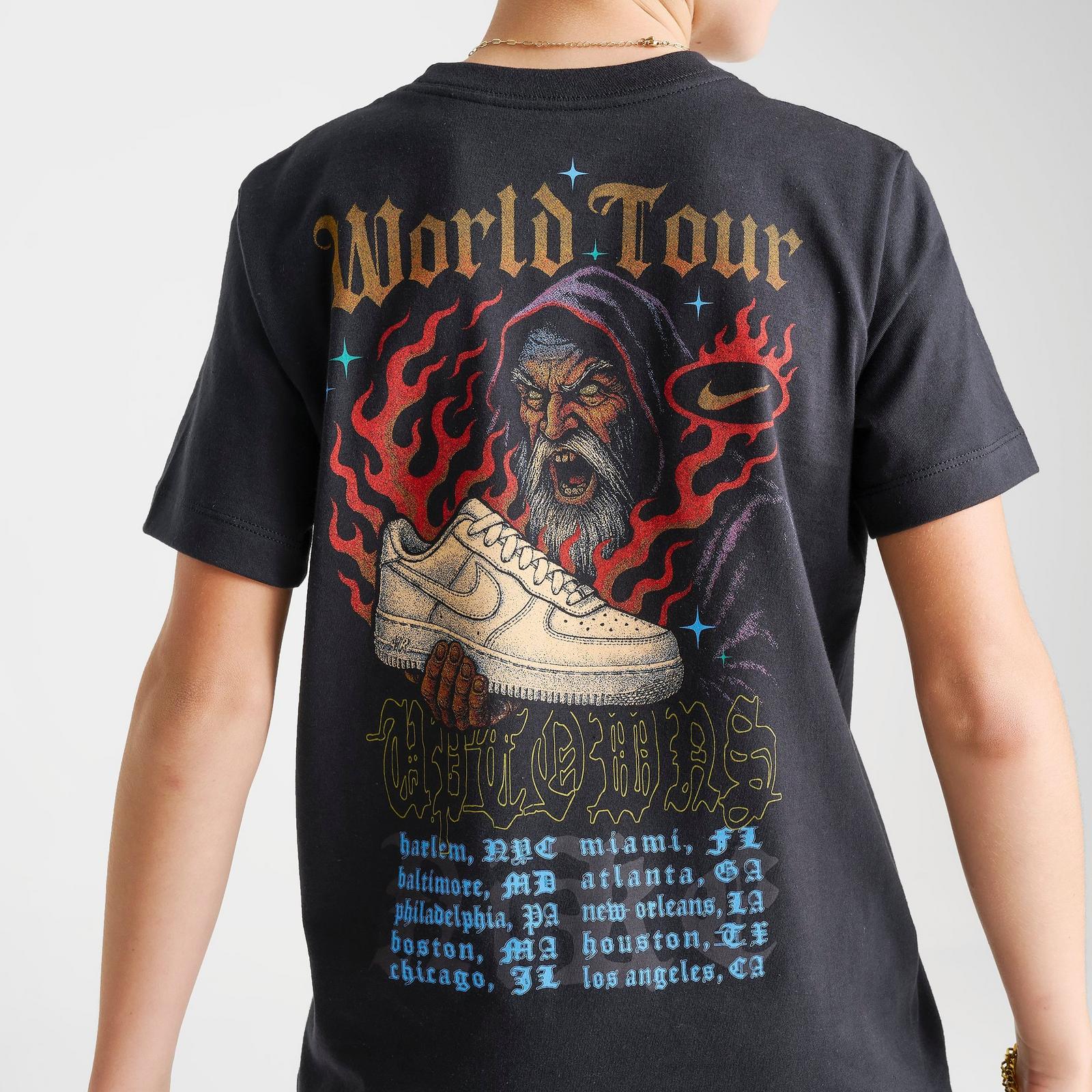 Big Kids' Nike Sportswear World Tour AF1 T-Shirt - Black